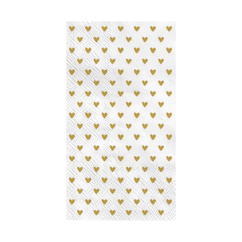 Serviette en papier rectangle doré 