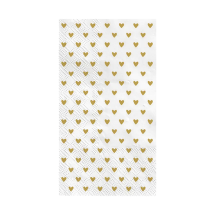 Serviette en papier rectangle doré 