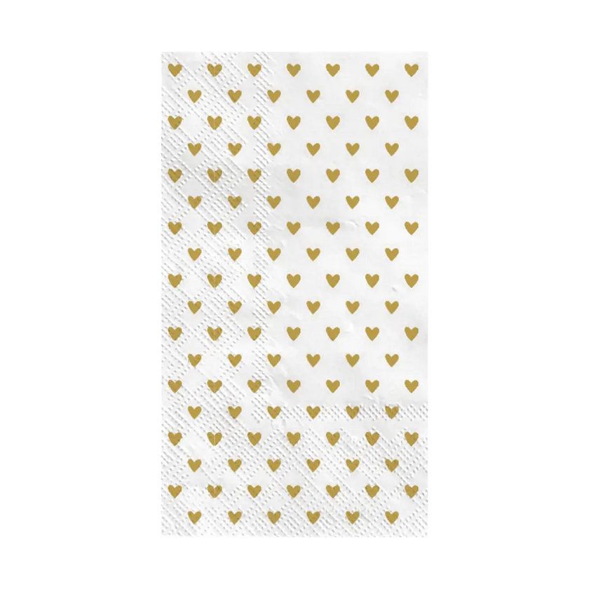 Serviette en papier rectangle doré 