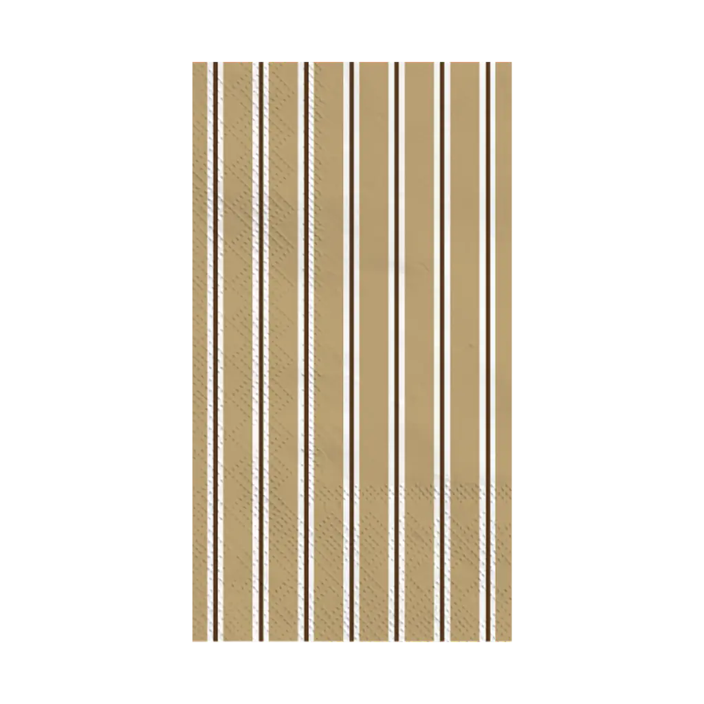 Serviette papier rectangle rayure beige