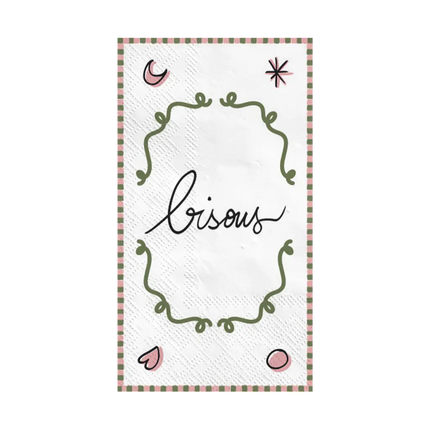 Serviette rectangle bisous