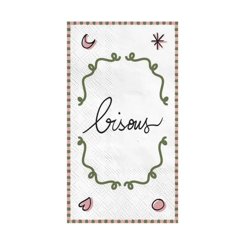 Serviette rectangle bisous