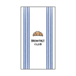 Serviette rectangle croissant breakfast club