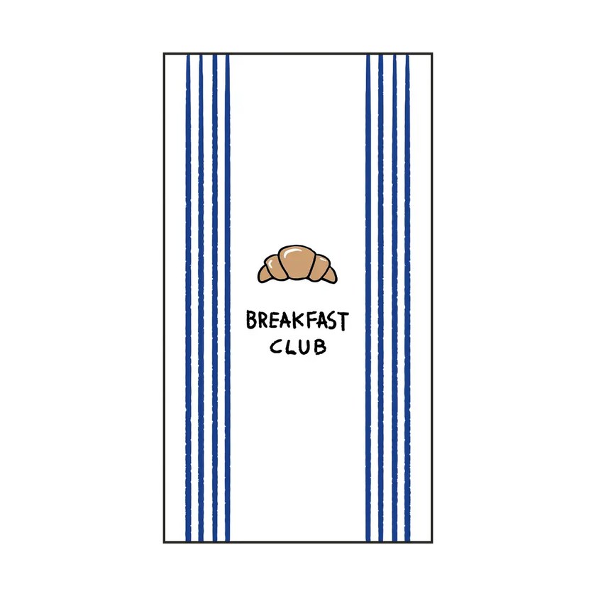 Serviette rectangle croissant breakfast club