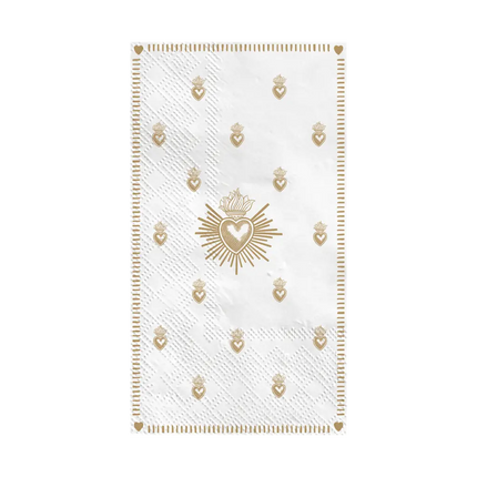 Serviette rectangle ex voto doré 