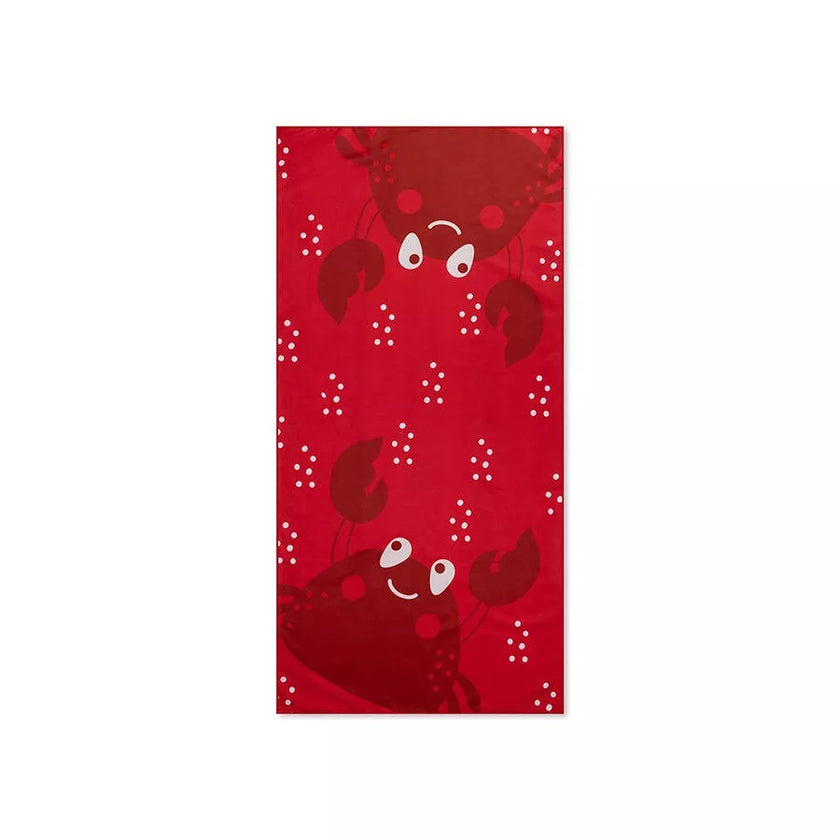 serviette de plage oh crab rouge