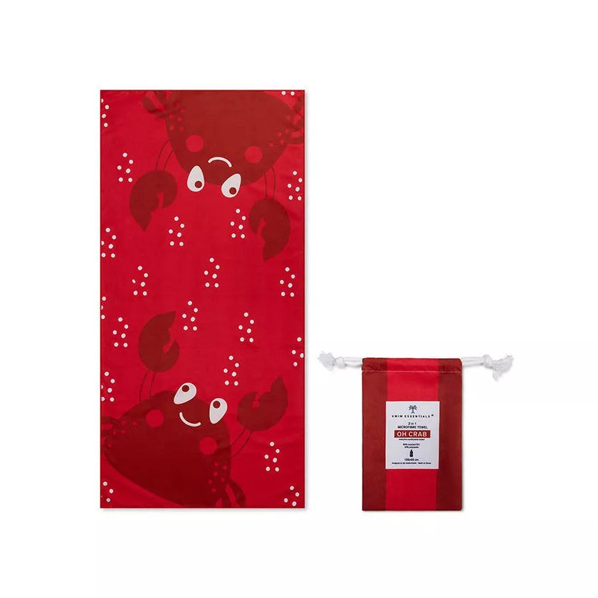 serviette de plage oh crab rouge