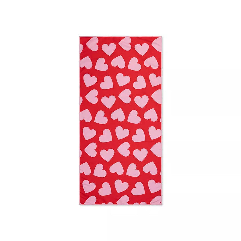 serviette de plage rouge