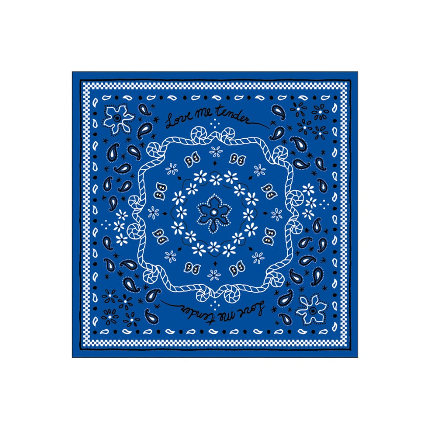 serviette papier bandana bleu