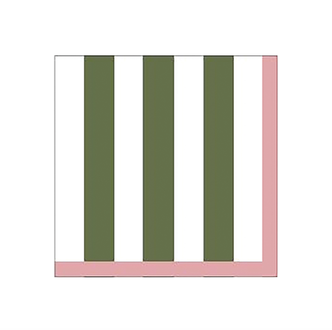 serviette papier rayure kaki