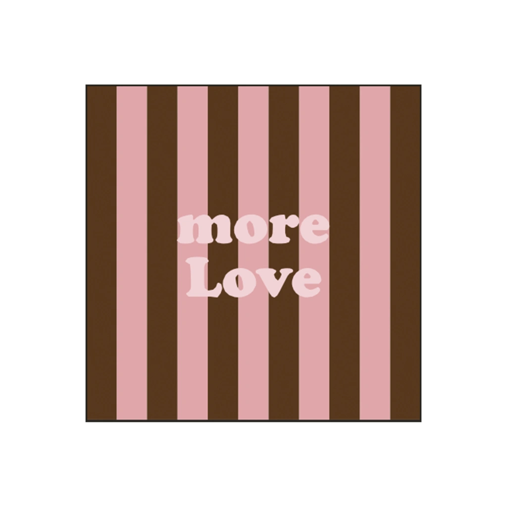 serviette papier rayure more love