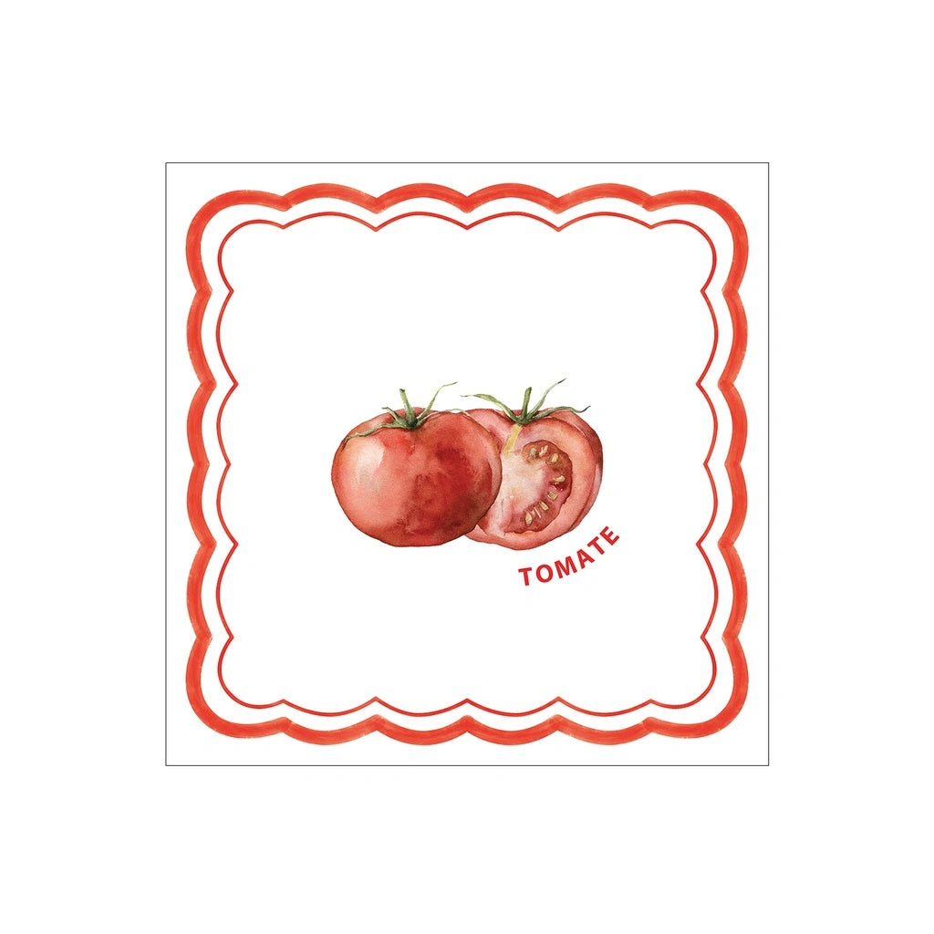 serviette papier tomate asperge