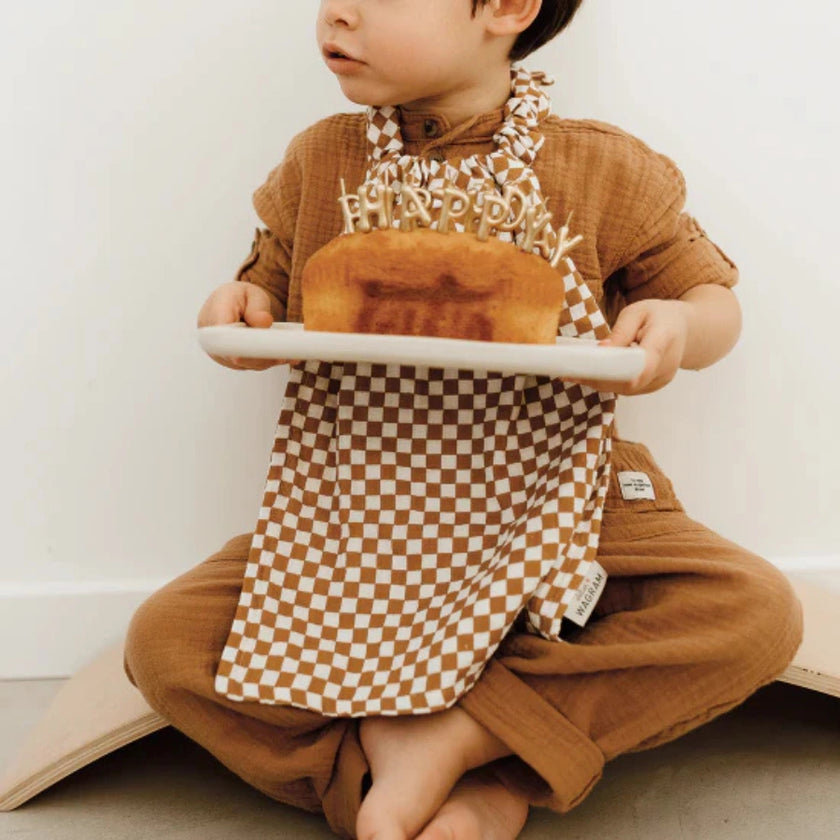 serviette table damier