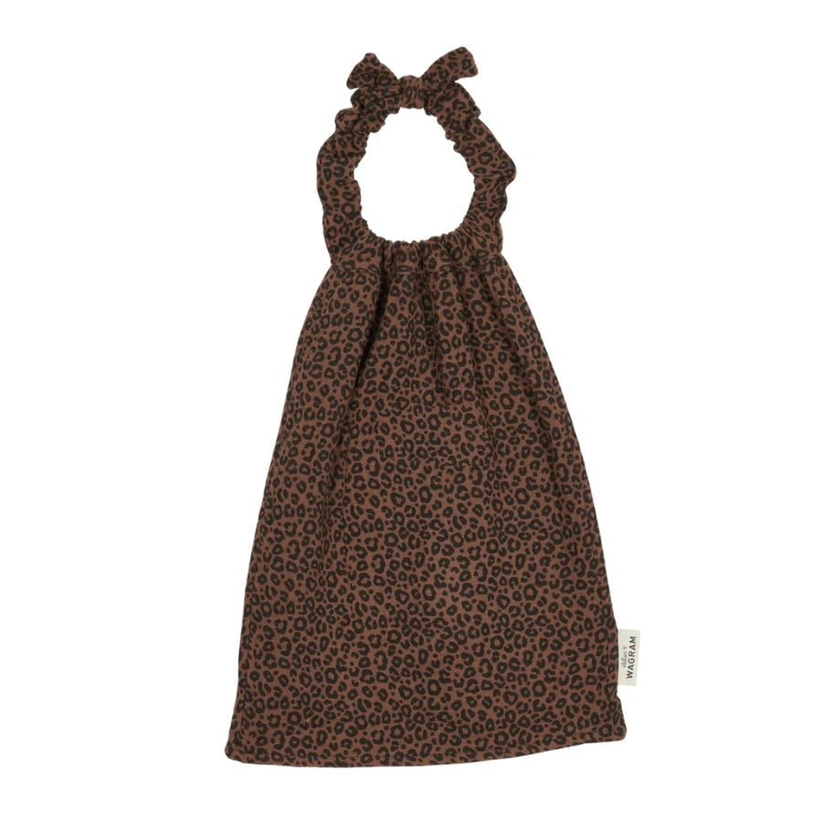serviette table leopard marron