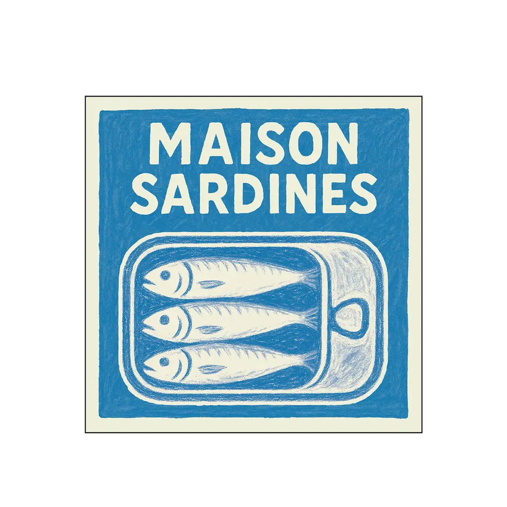 Serviettes en papier maison sardines