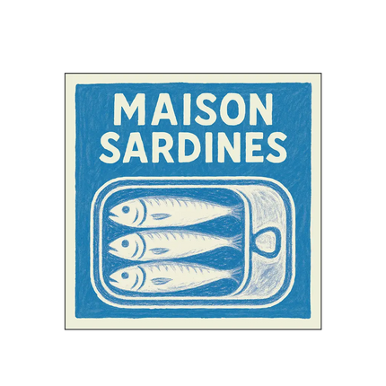 Serviettes en papier maison sardines