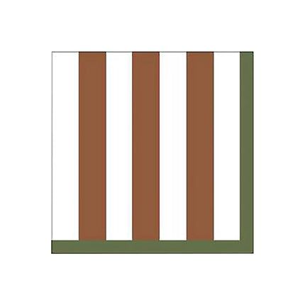 Seriettes en papier rayure brun