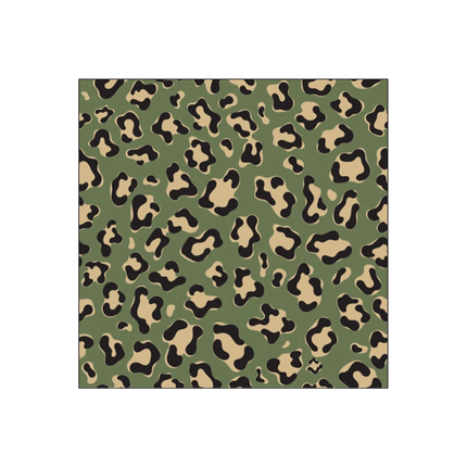 serviettes papier léopard kaki