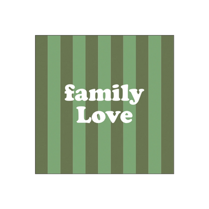 serviettes papier rayure family love