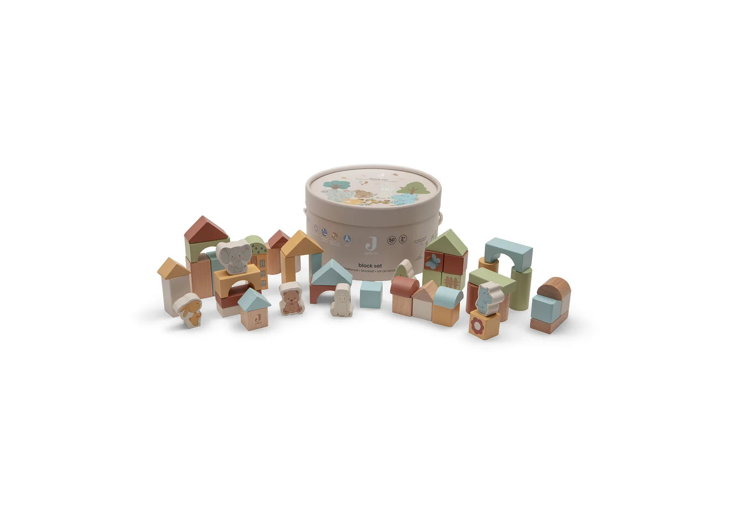 Set de jeux en blocs en bois Jollies Jollein