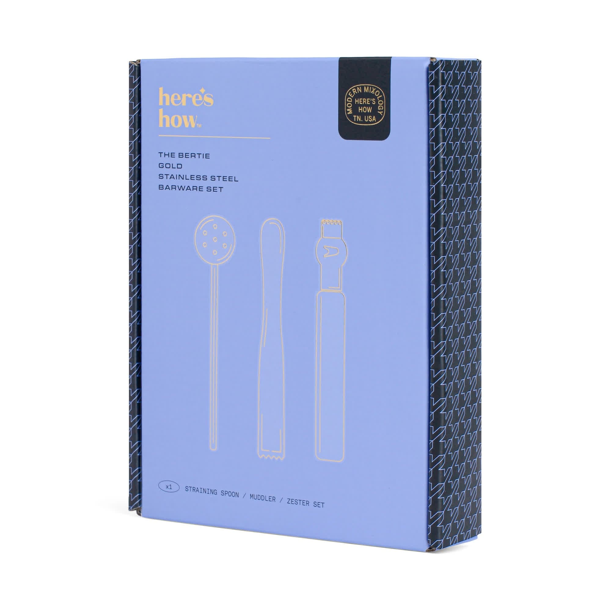 Set de cocktail doré 