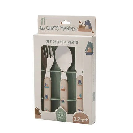 Sets de 3 couverts les chats marins petit jour