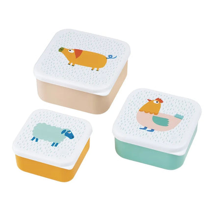 Set de 3 lunch box la ferme petit jour 