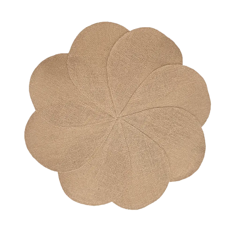 Set de table toile de jute fleur