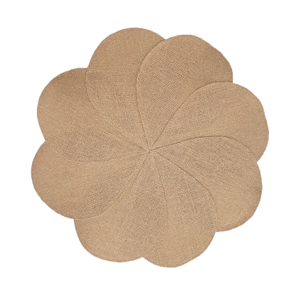 Set de table toile de jute fleur
