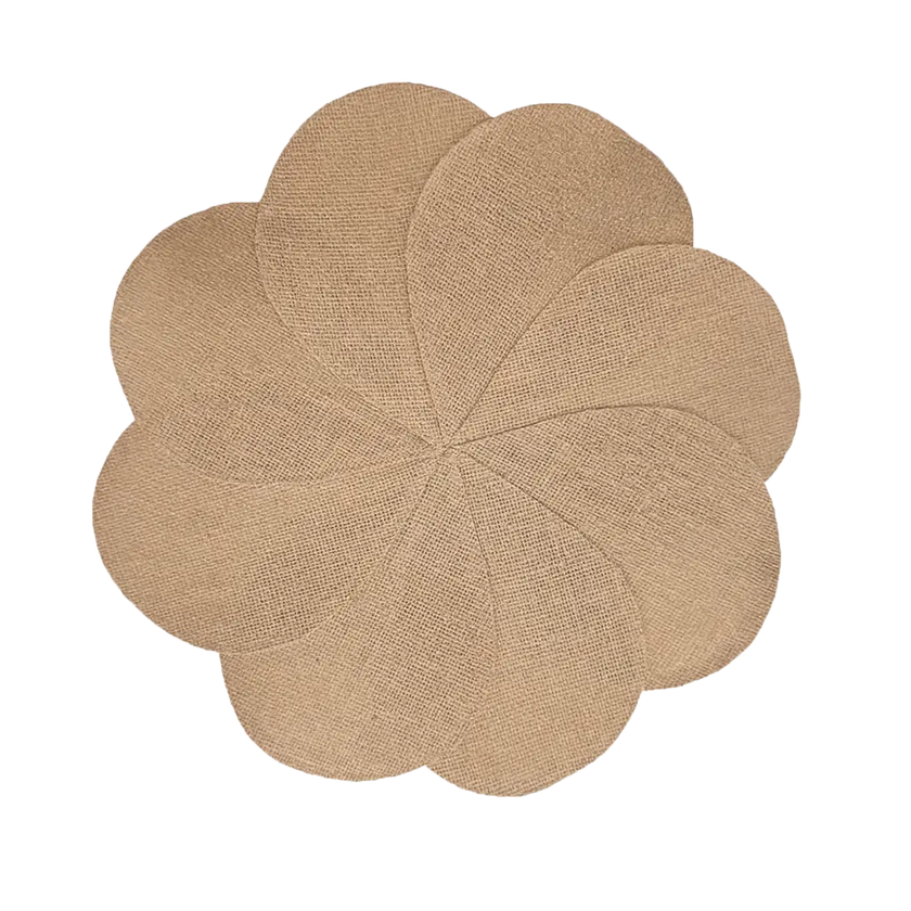 Set de table toile de jute fleur
