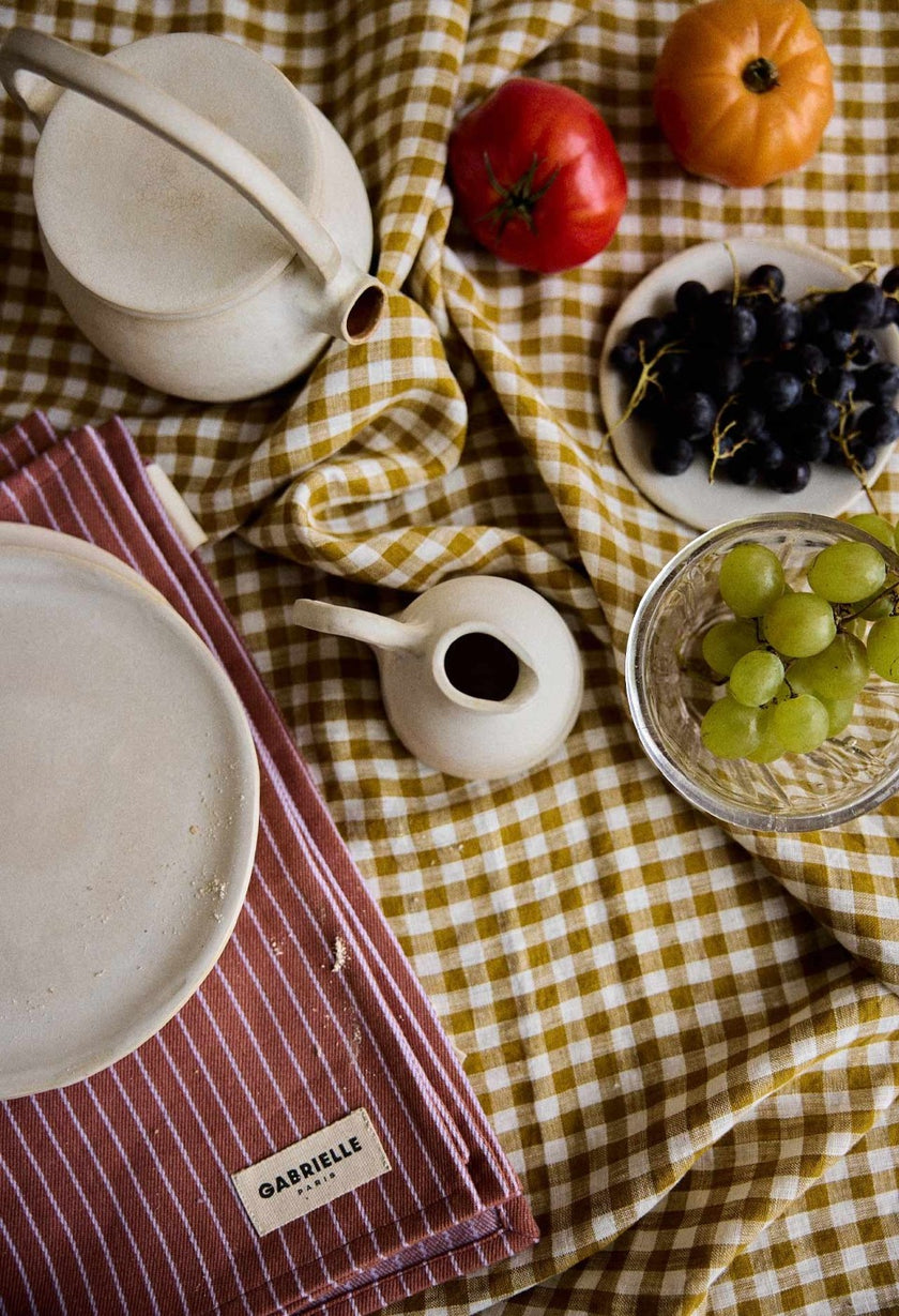 Set de table rayures lilas Gabrielle