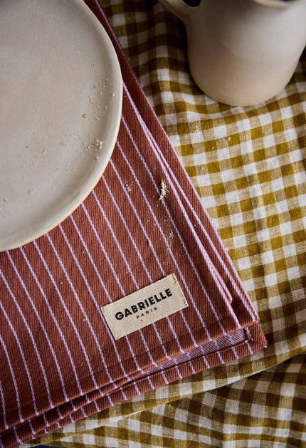 Set de table rayures lilas Gabrielle