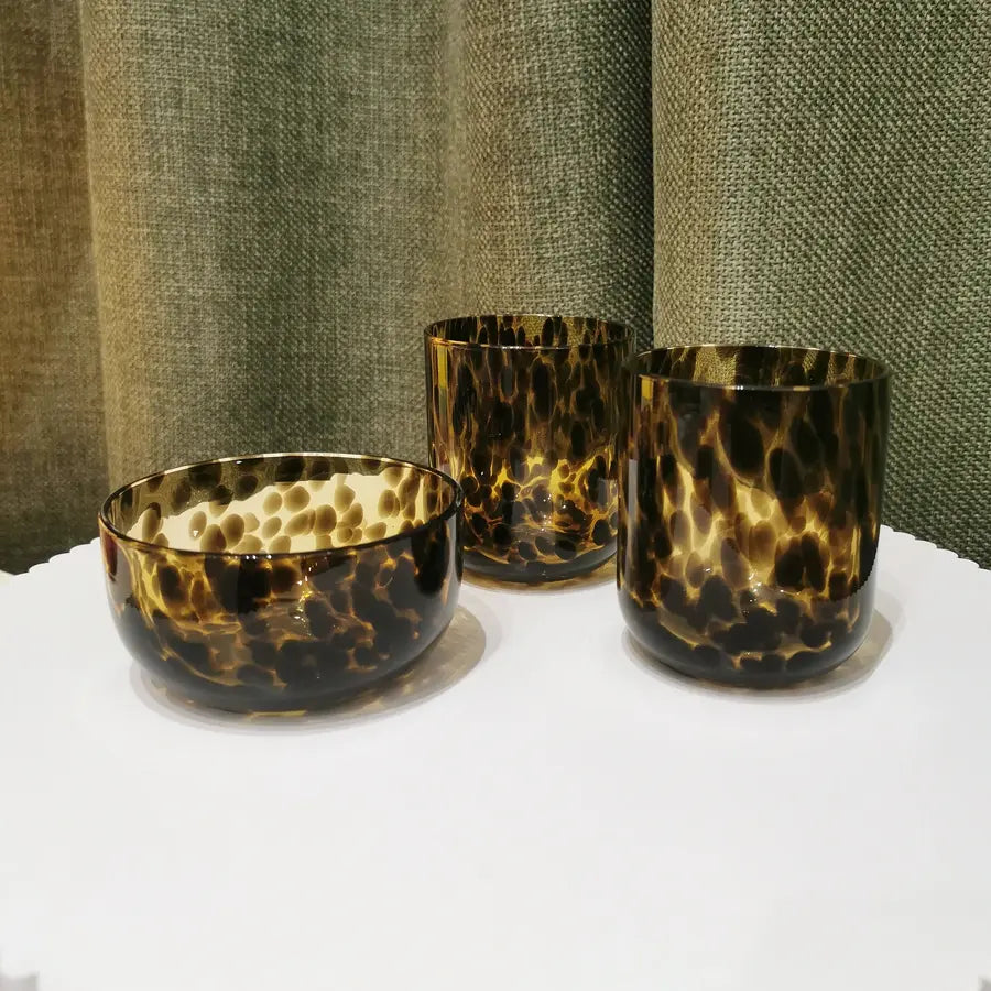 Set verre léopard