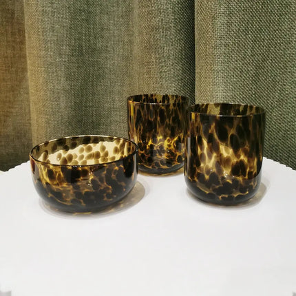 Set verre léopard