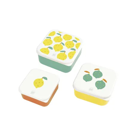 Set de 3 lunch box citron petit jour