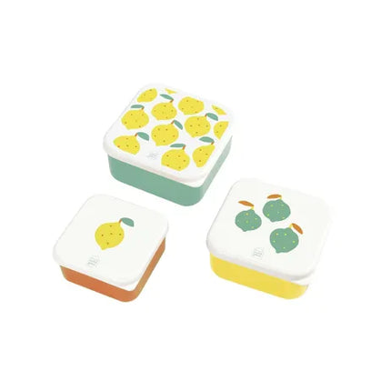 Set de 3 lunch box citron petit jour