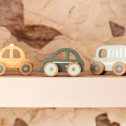 set 3 voitures en bois