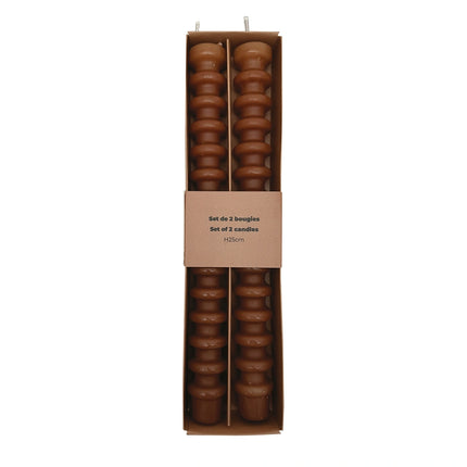 set de 2 bougies longues anneaux