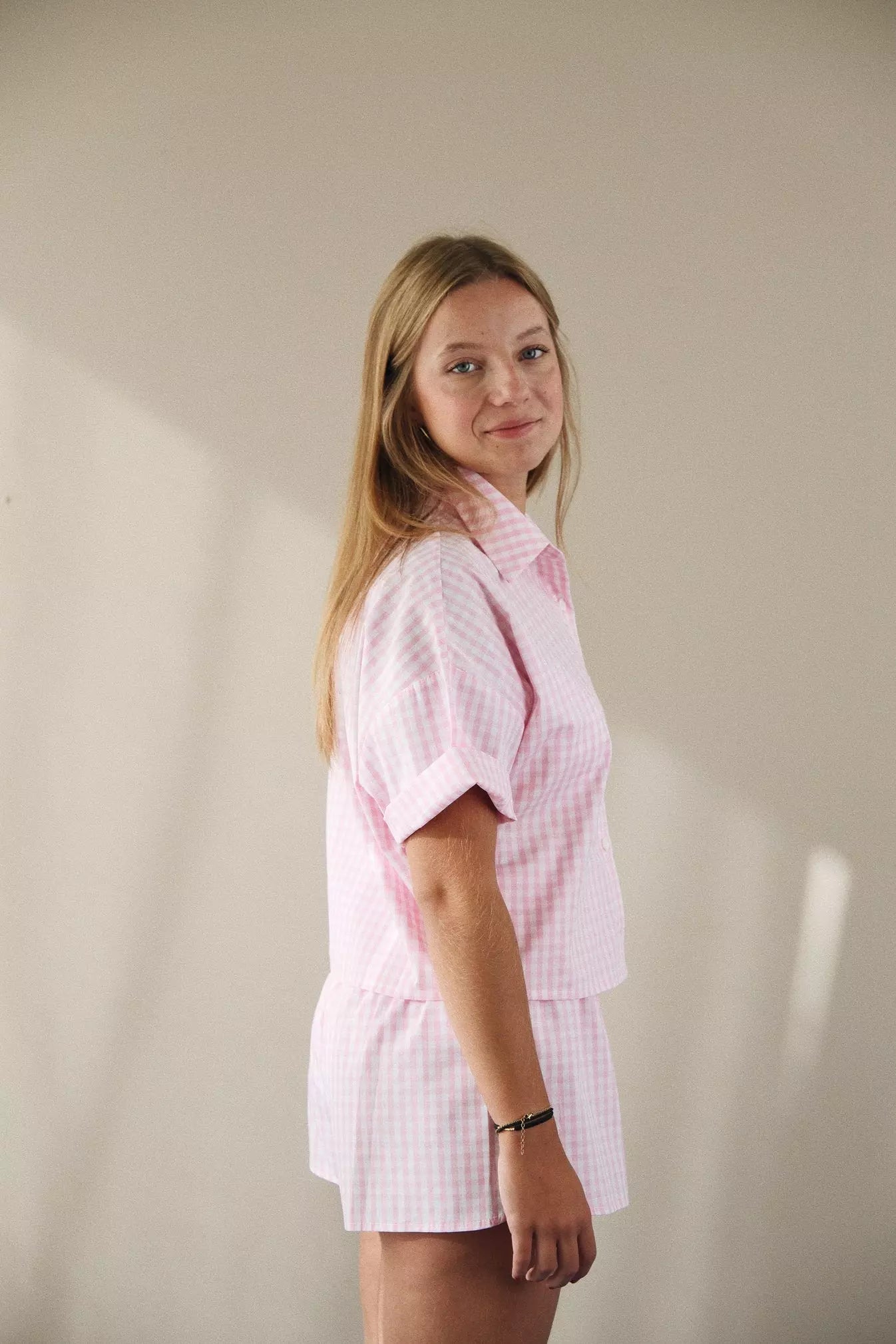 Short vichy rose nanybouses