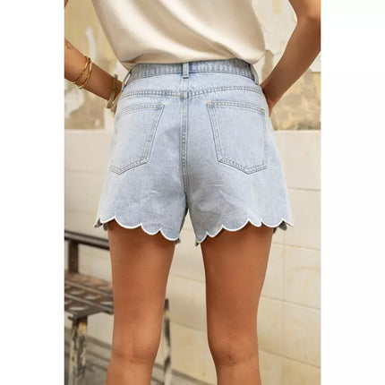 Short fleur oraije bleu clair