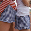 short vichy navy