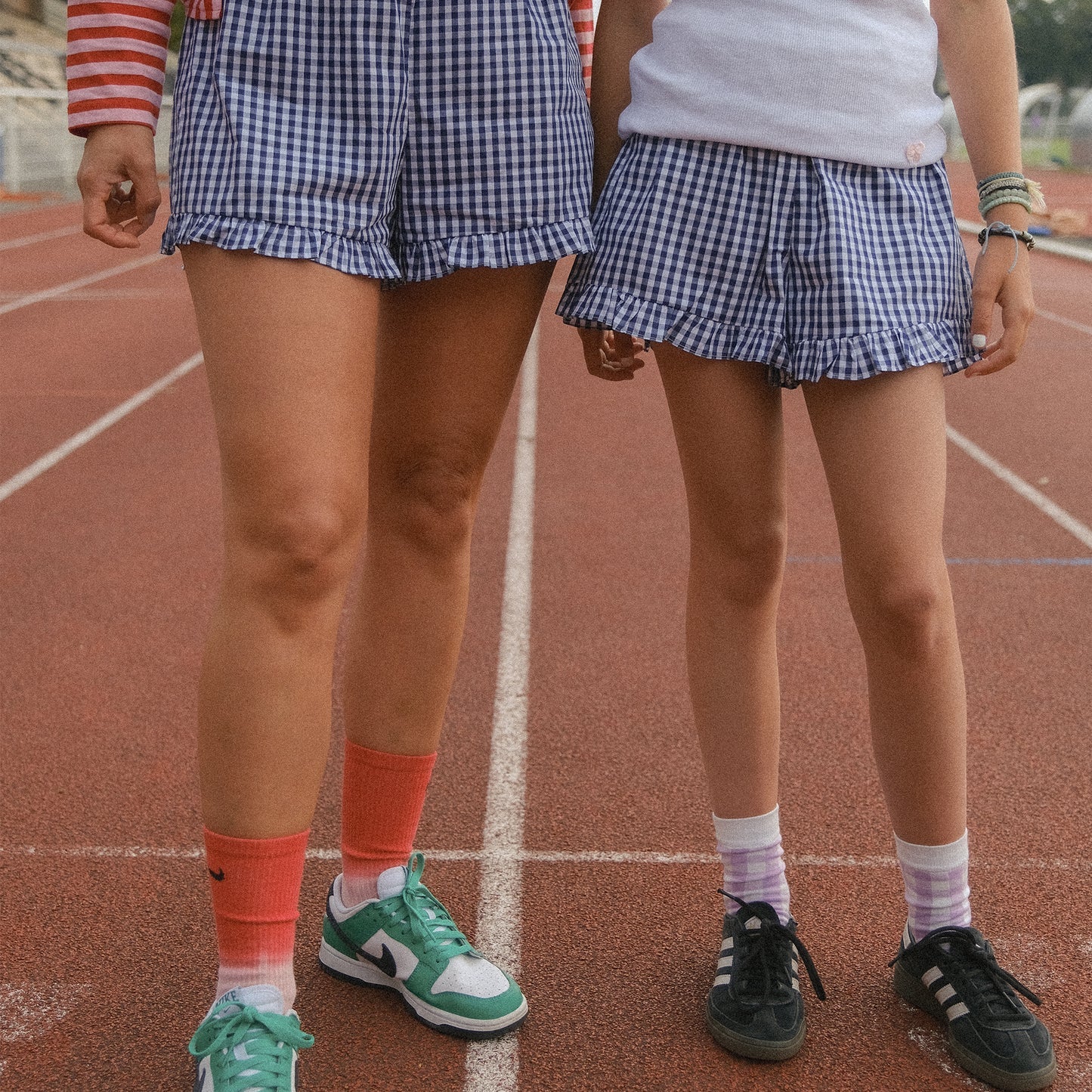 short vichy navy