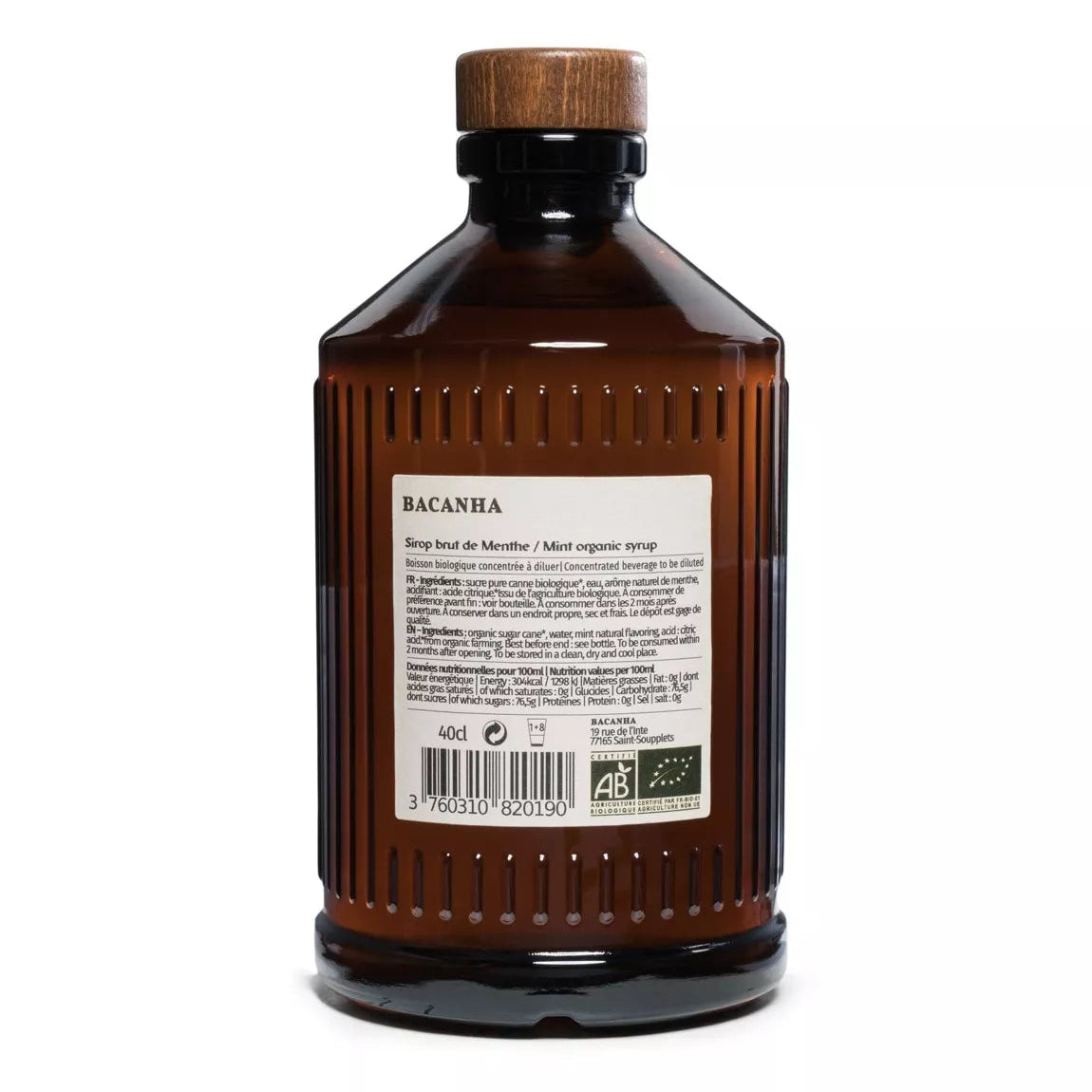 sirop de menthe brut