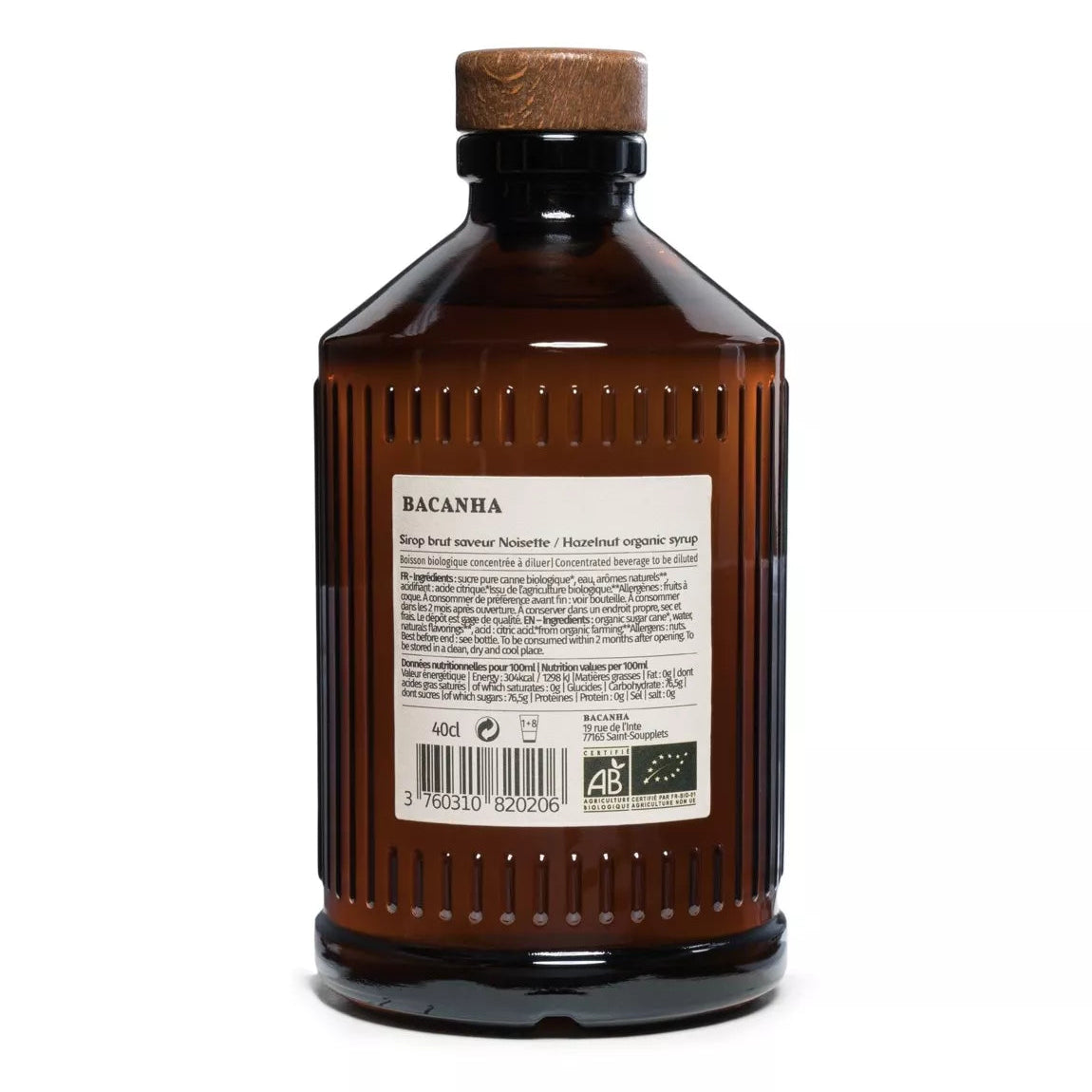 sirop de noisette brut 