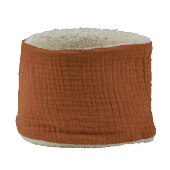 Tour de cou gaze de coton caramel