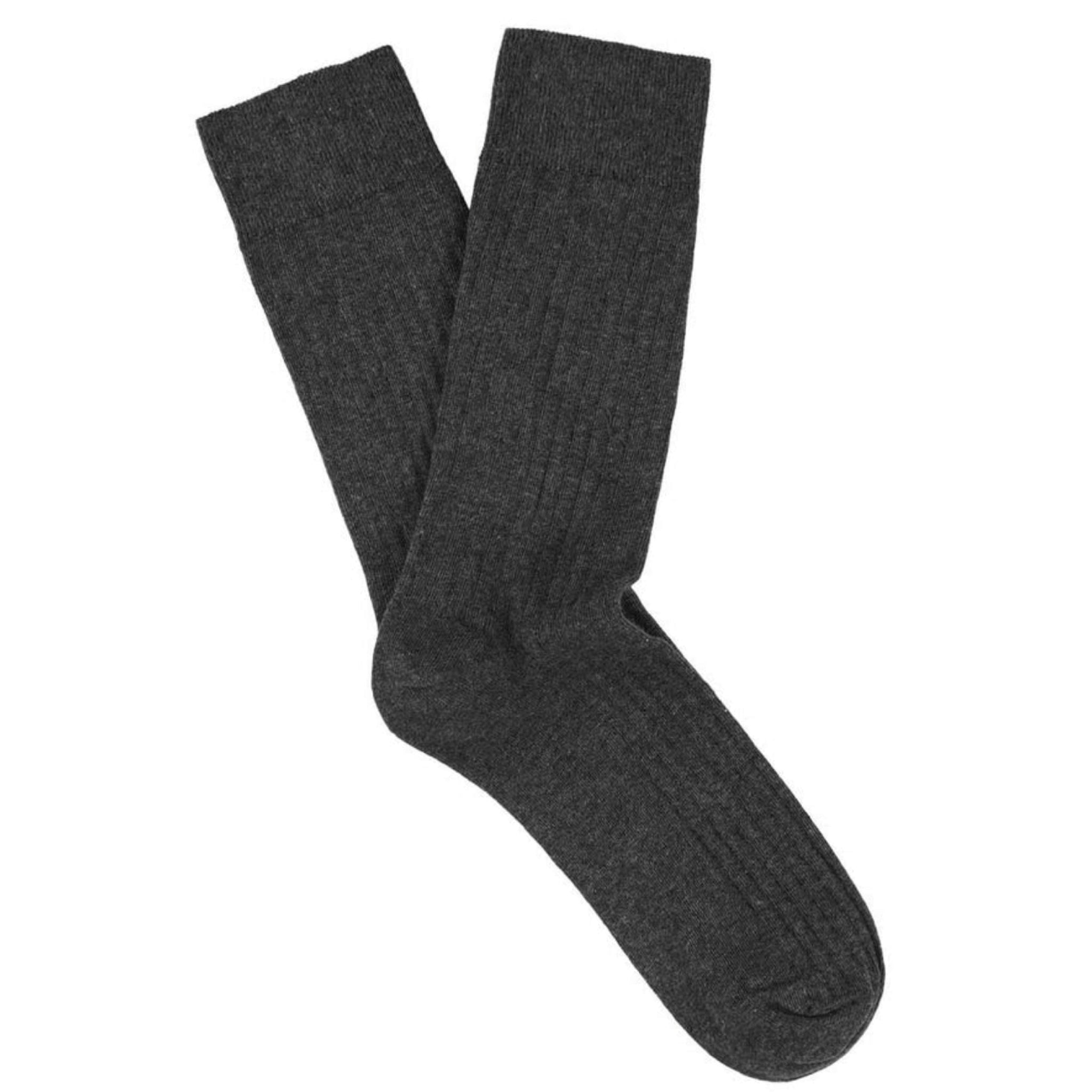 Chaussettes ESCUYER - CLASSIC RIBBED - ANTHRACITE