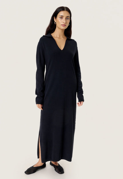 Robe polo spina noir longue