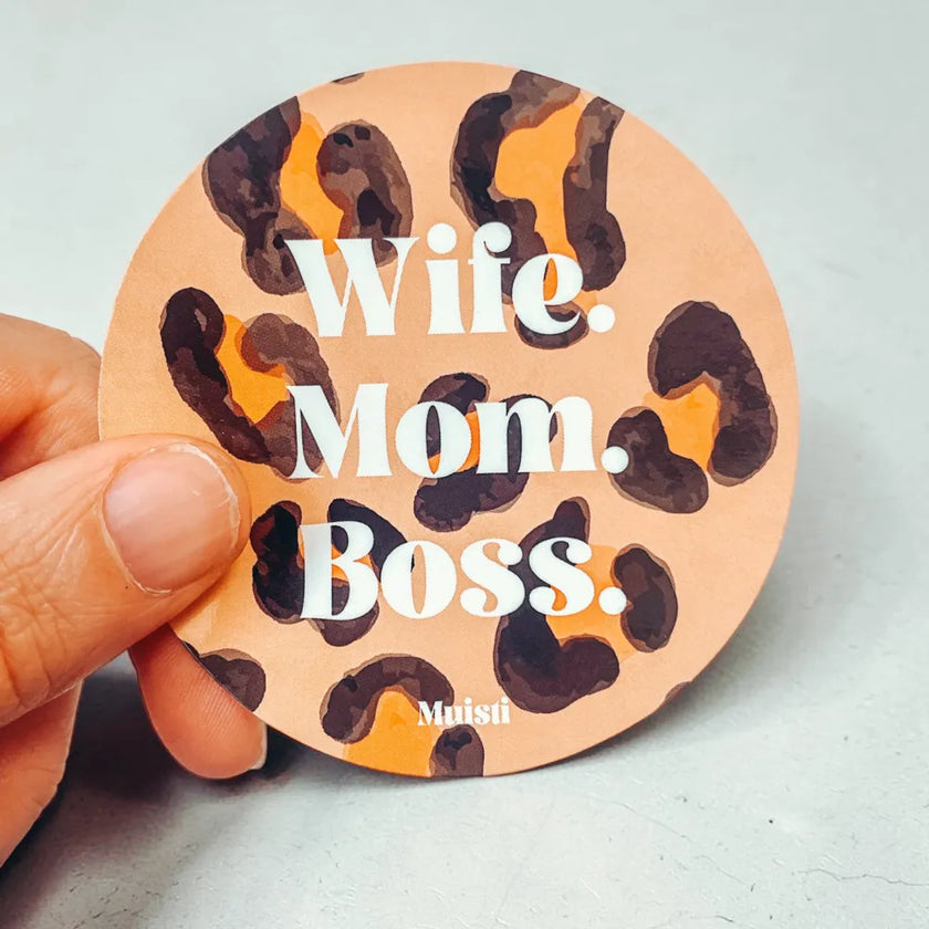 stickers wife mom boss