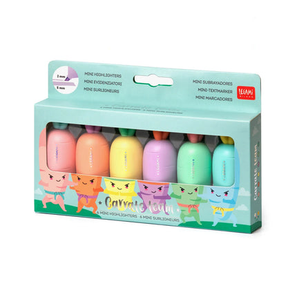 Set de 6 surligneurs legami carottes