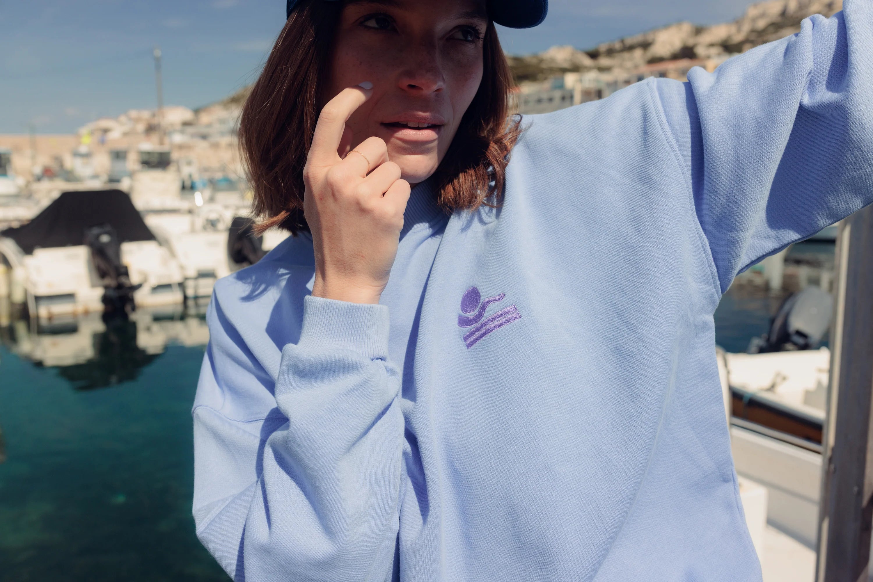 Sweat wavy bleu ciel 23degres